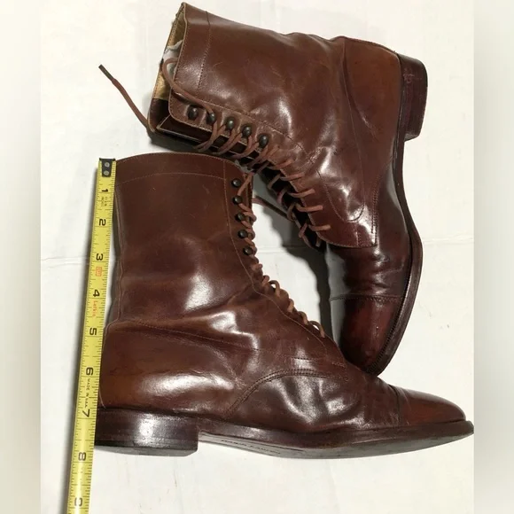 Ralph Lauren Dark Brown Leather Ankle Boots